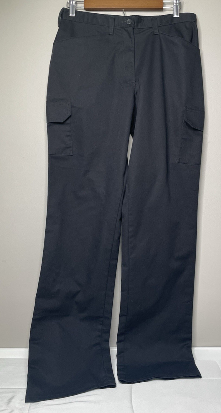 Cintas 389-35 Cathy Fit Women’s Cargo Work Pants Navy Size 8 Tall 34 Inseam